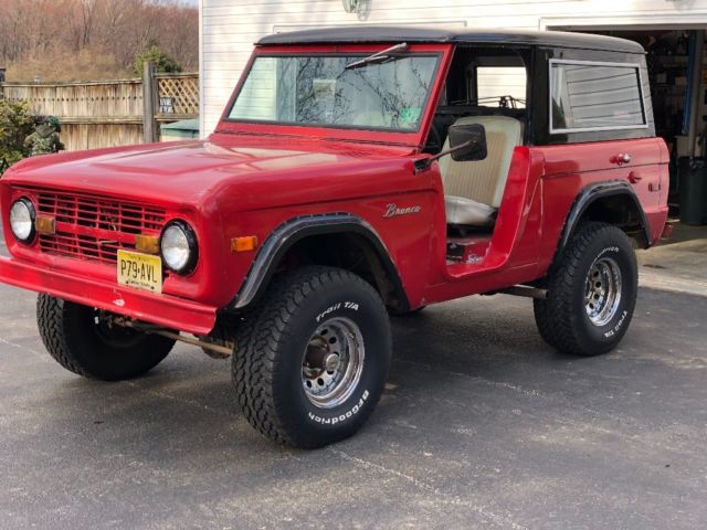 1971 Red Ford Bronco Wagon