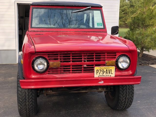 1971 Red Ford Bronco Wagon
