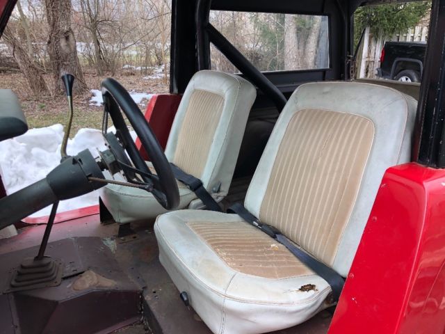 1971 Red Ford Bronco Wagon