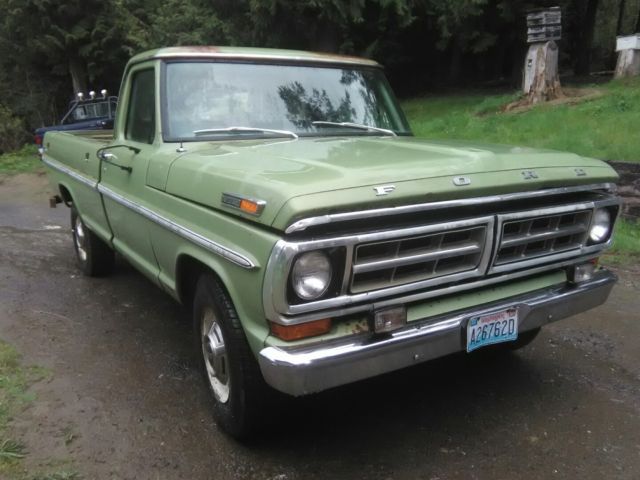 1971 Green Ford F-250 Standard Cab Pickup
