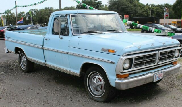 1971 Blue Ford F-100 Standard Cab Pickup