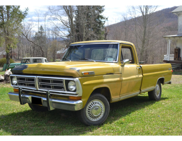 1971 Gold Ford F-100 Standard Cab Pickup 8 Foot Bed