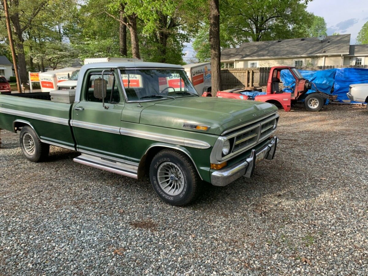 1971 Green Ford F-100 Extended Cab Pickup