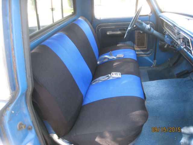 1971 blue/White Ford F-100 Standard Cab long Bed Ford F100 Pickup Truck