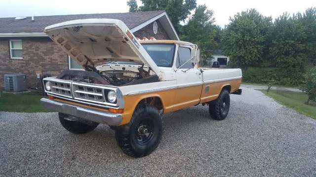 1971 Yellow Ford F-250 Standard Cab Pickup