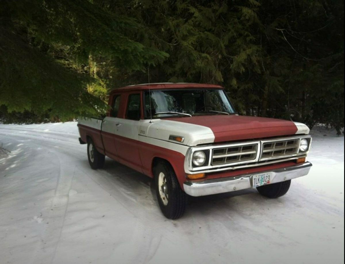 1971 Red Ford F-250 Crew Cab Pickup