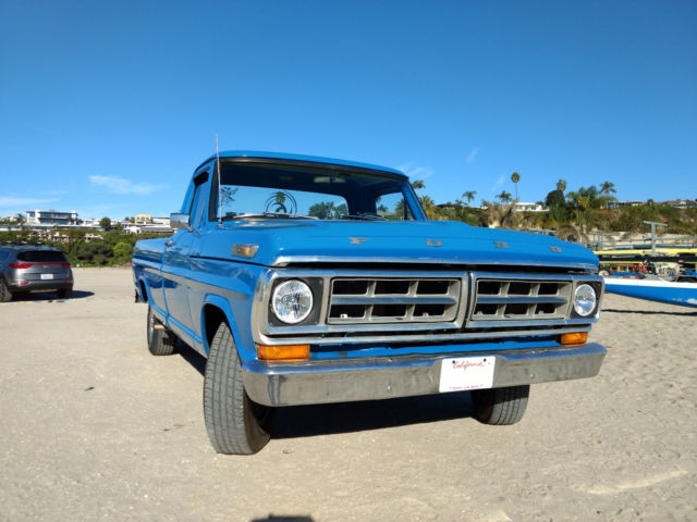 1971 COBRA BLUE Ford F-100 Extended Crew Cab Pickup
