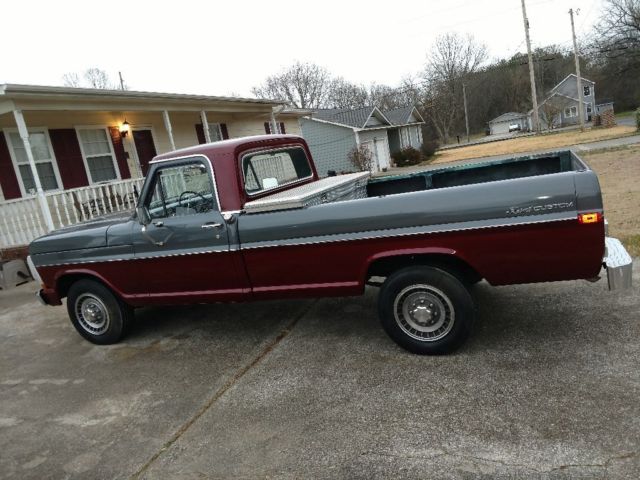 1971 Burgundy Ford F-250 Standard Cab Pickup