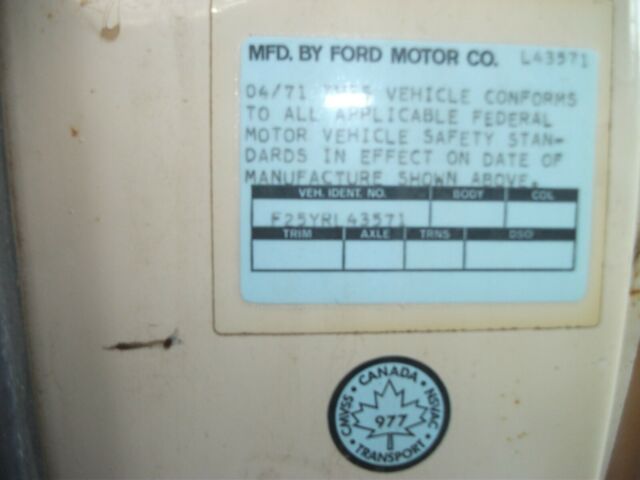 1971 Brown Ford F-250 Cab & Chassis