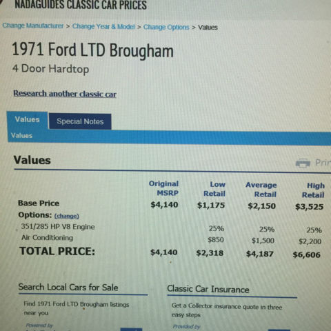 1971 Baby Blue Ford Galaxie Sedan