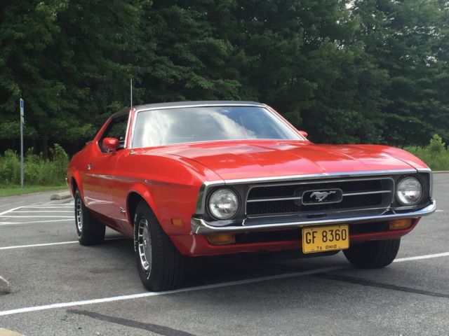 1971 Bright Red Ford Mustang Coupe
