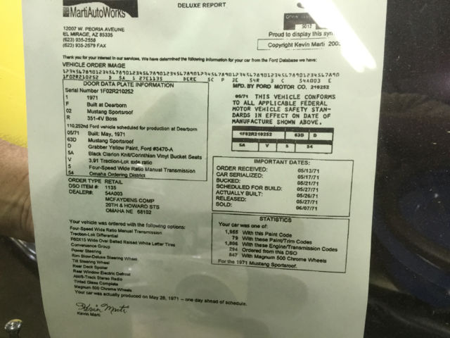 1971 Blue Ford Mustang Coupe