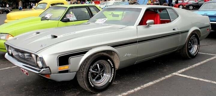 1971 Grey Ford Mustang Cobra Jet