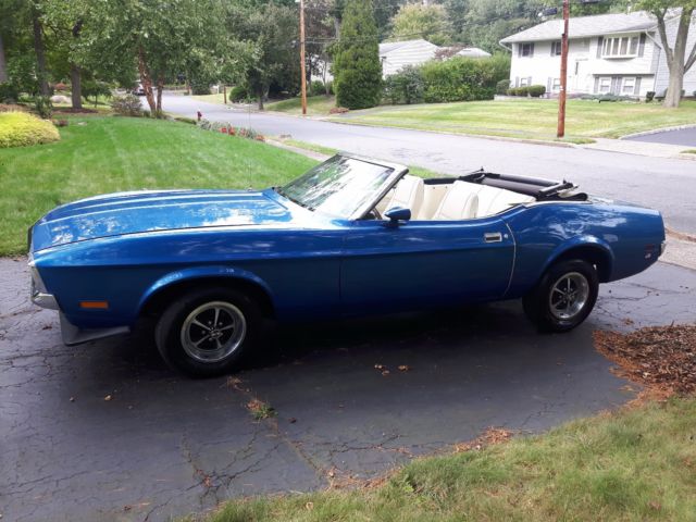 1971 Blue Ford Mustang Convertible