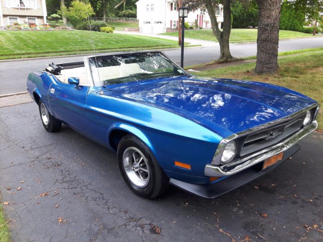 1971 Blue Ford Mustang Convertible