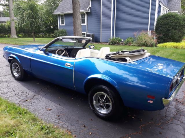 1971 Blue Ford Mustang Convertible