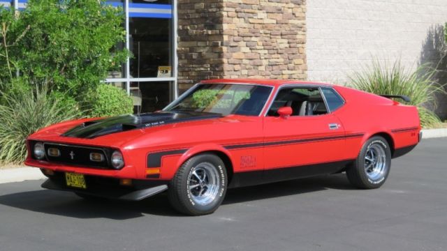 1971 Ford Mustang Mach 1 351ci Mach 1 21000 Miles Red Coupe 351 A for ...
