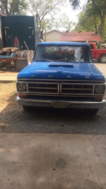 1971 Blue Ford F-100 Standard Cab Pickup
