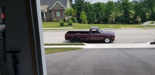 1971 Burgundy GMC 1500 Series Standard Cab Pickup