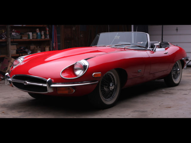 1971 Red Jaguar E-Type Convertible