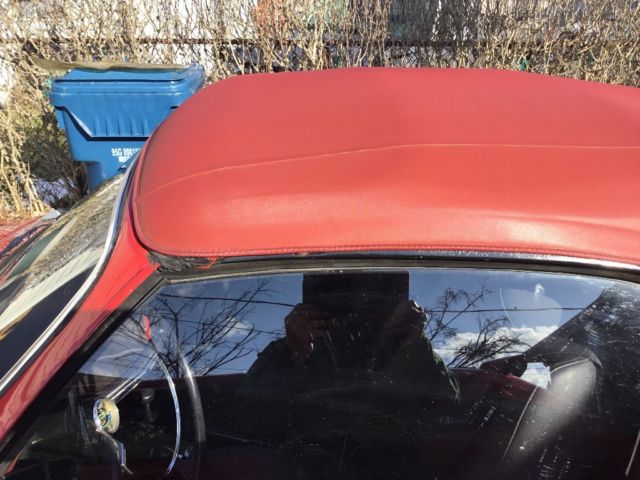 1971 Red Volkswagen Karmann Ghia Convertible