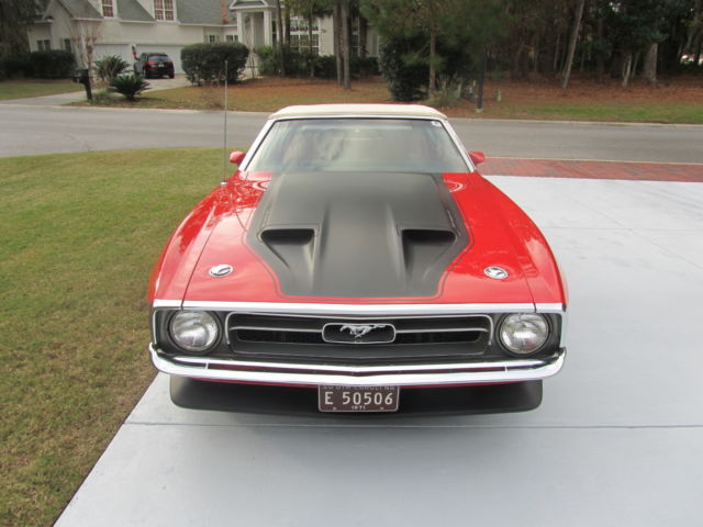 1971 Red Ford Mustang Convertible