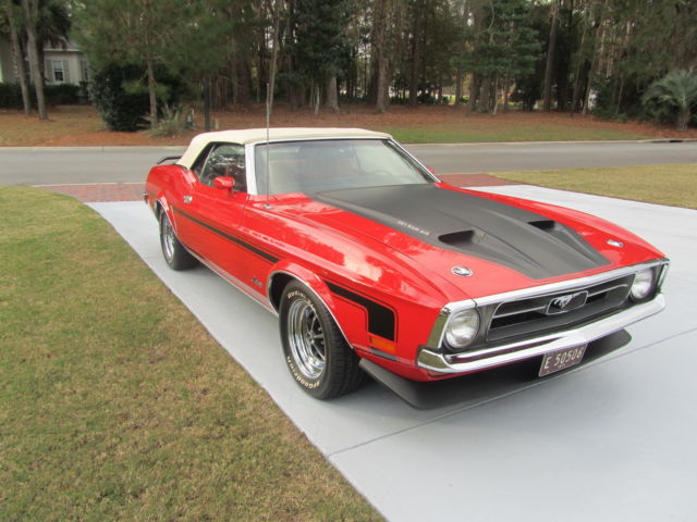 1971 Red Ford Mustang Convertible