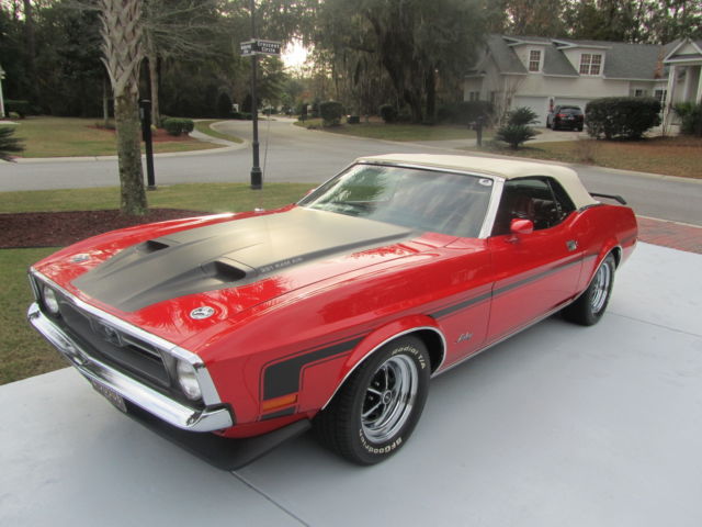 1971 Red Ford Mustang Convertible