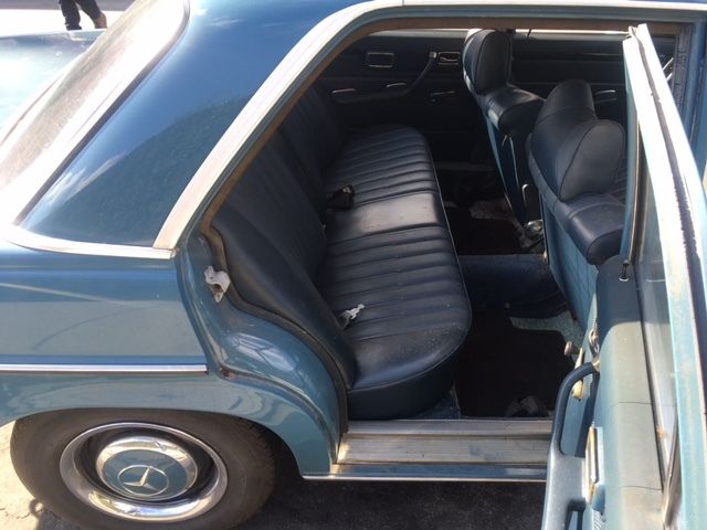 1971 Blue Mercedes-Benz 200-Series Sedan