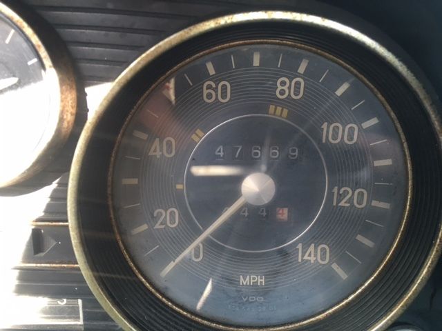 1971 Blue Mercedes-Benz 200-Series Sedan