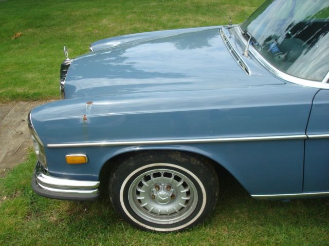 1971 Blue Mercedes-Benz 200-Series Sedan