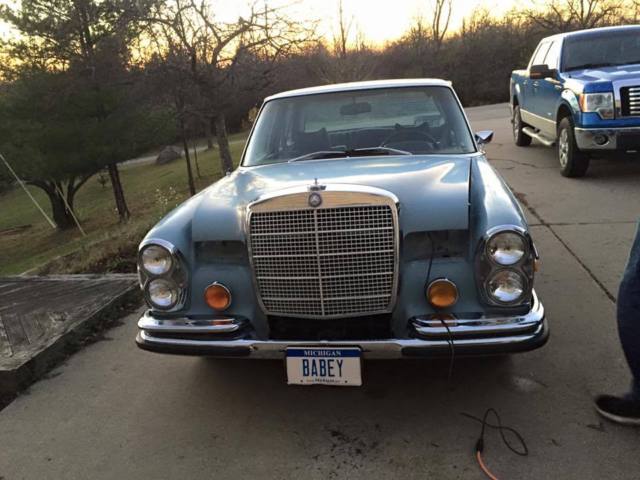 1971 Blue Mercedes-Benz S-Class Sedan