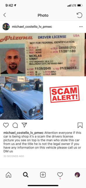 1971 White Mercedes-Benz 200-Series Convertible