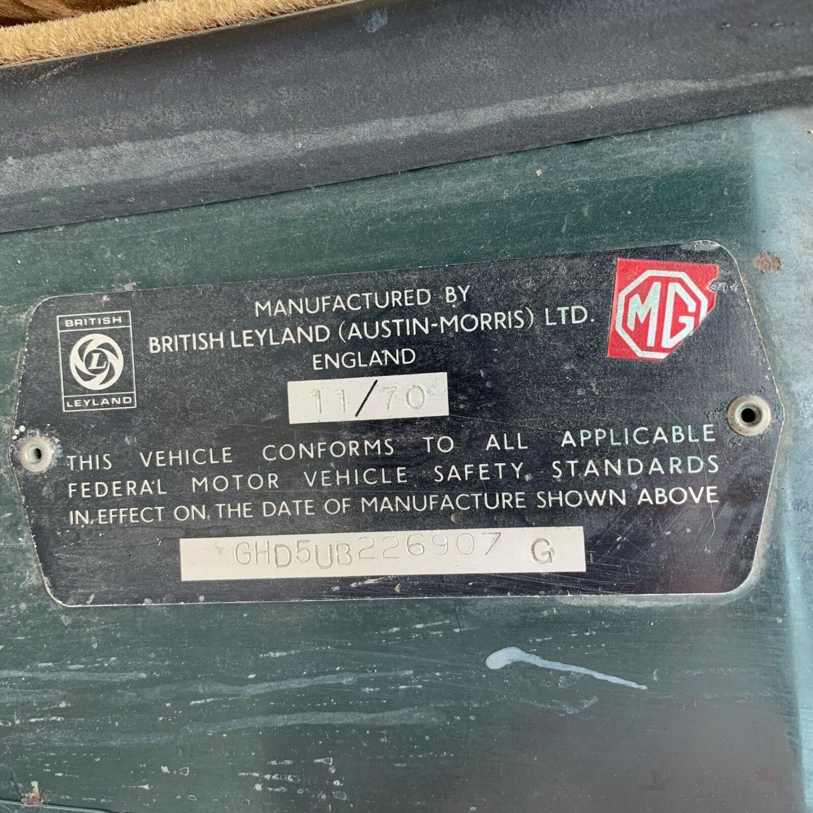 1971 Black MG MGB Hatchback