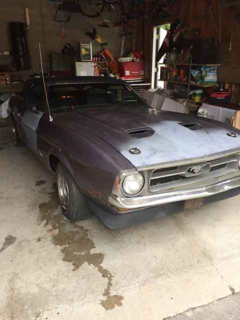 1971 Silver Ford Mustang Convertible