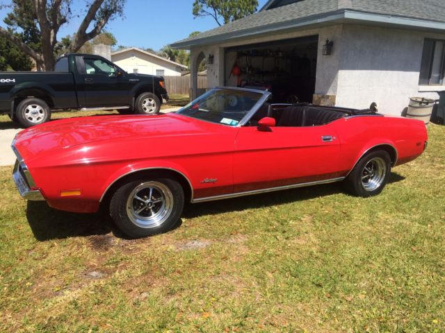 1971 Red Ford Mustang Convertible