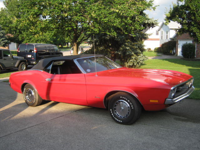 1971 Red Ford Mustang Convertible