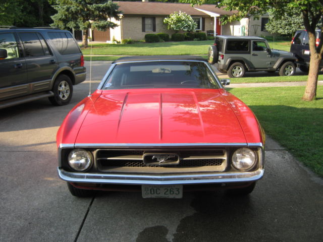 1971 Red Ford Mustang Convertible