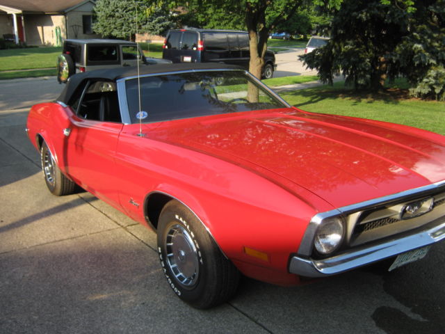 1971 Red Ford Mustang Convertible