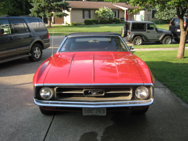 1971 Red Ford Mustang Convertible