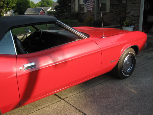 1971 Red Ford Mustang Convertible