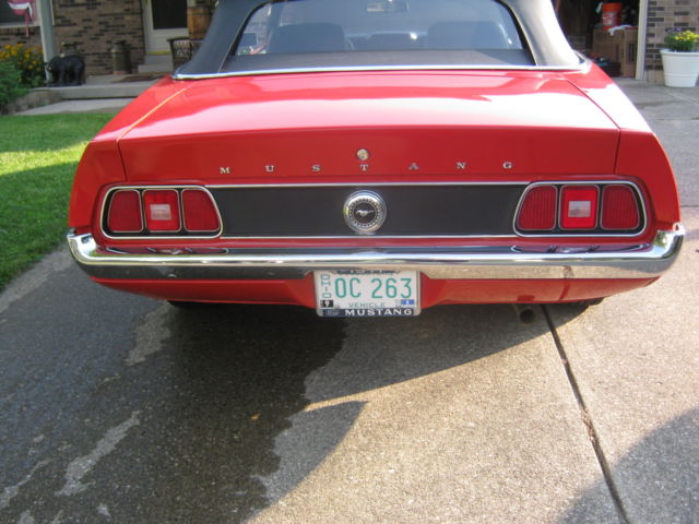 1971 Red Ford Mustang Convertible