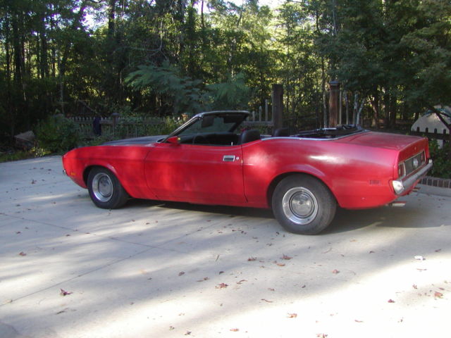1971 Red Ford Mustang Convertible