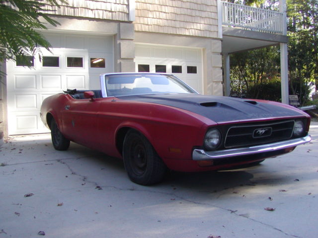 1971 Red Ford Mustang Convertible