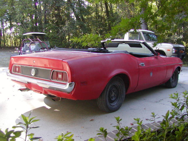1971 Red Ford Mustang Convertible