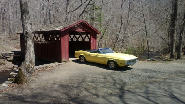 1971 Yellow Ford Mustang Convertible