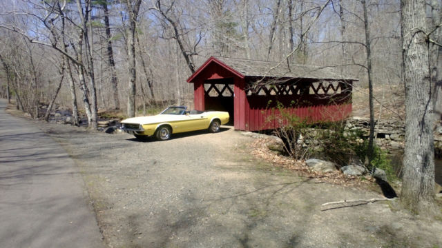 1971 Yellow Ford Mustang Convertible