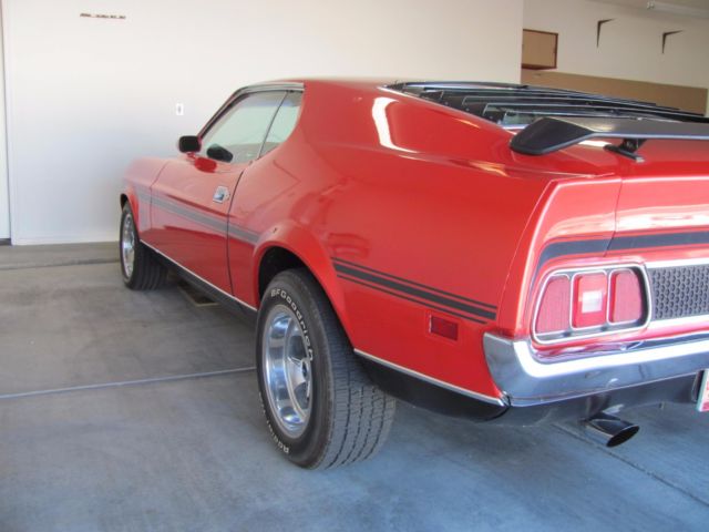 1971 Red Ford Mustang fast back