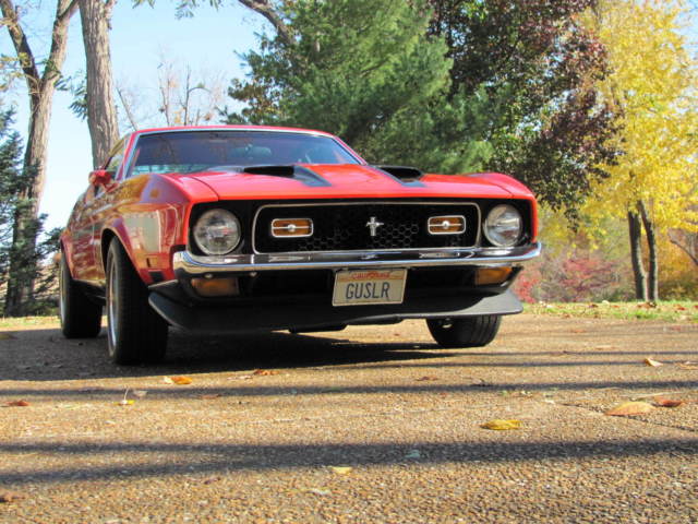 1971 Red Ford Mustang fast back