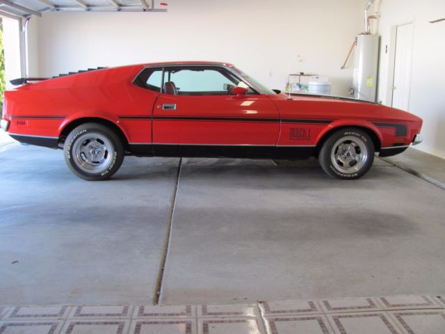 1971 Red Ford Mustang fast back